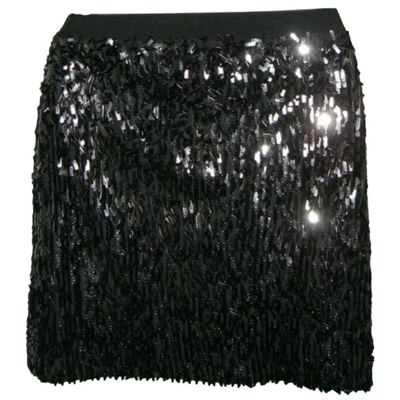 Express Skirt Gray Sequin Mini Stretch Rock Concert Festival Alt egirl Goth Glam - Picture 2 of 10